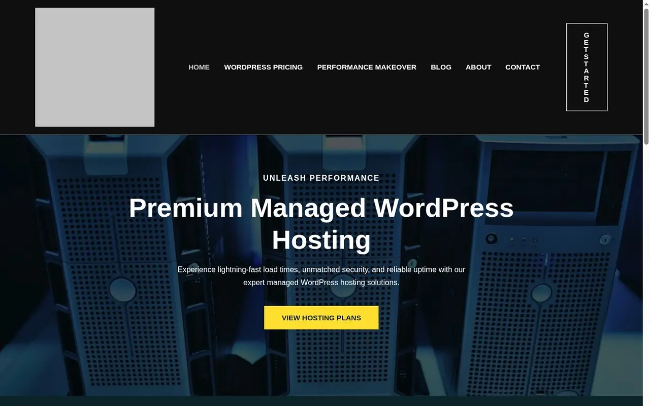 HostSuperstore managed WordPress hosting homepage